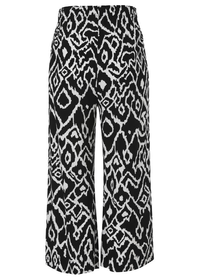 Fließende Viskose-Hose mit Modern Ethno Print / 