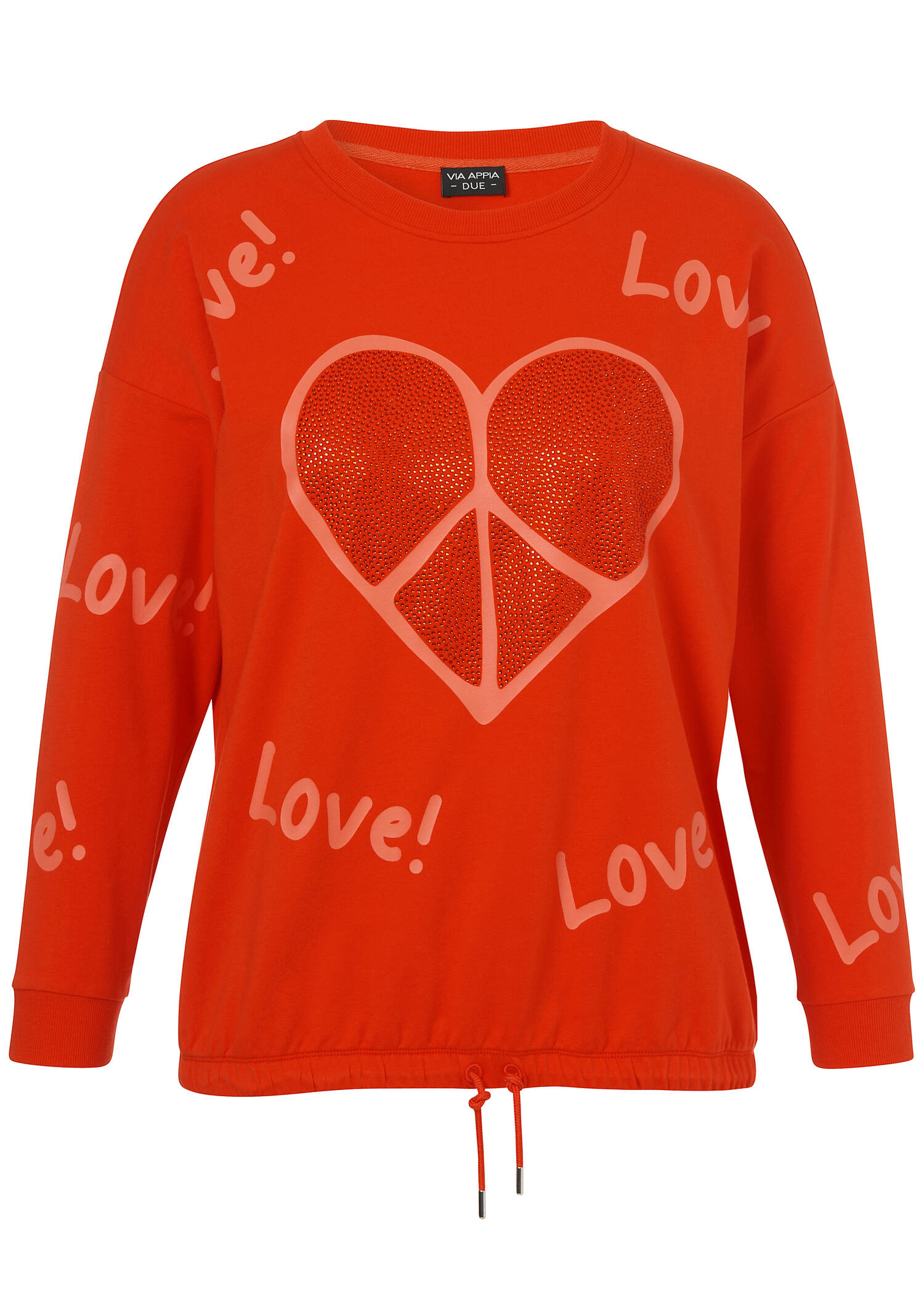Sweatshirt mit geschmücktem Herz /