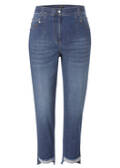 7/8 Denim Jeans mit Power-Stretch in Mittelblau / 