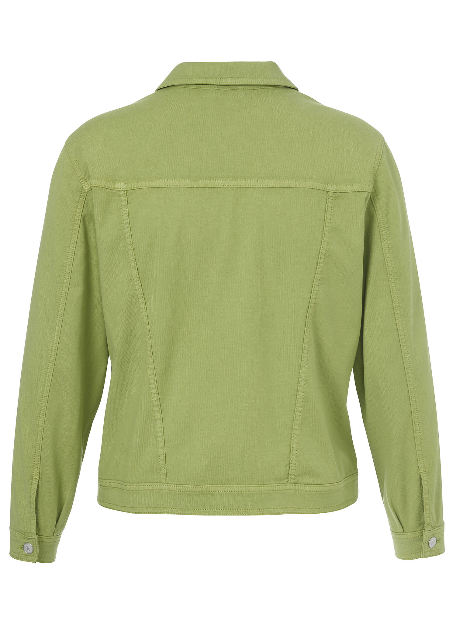 Farbige Jeansjacke mit modischem Crash-Effekt /