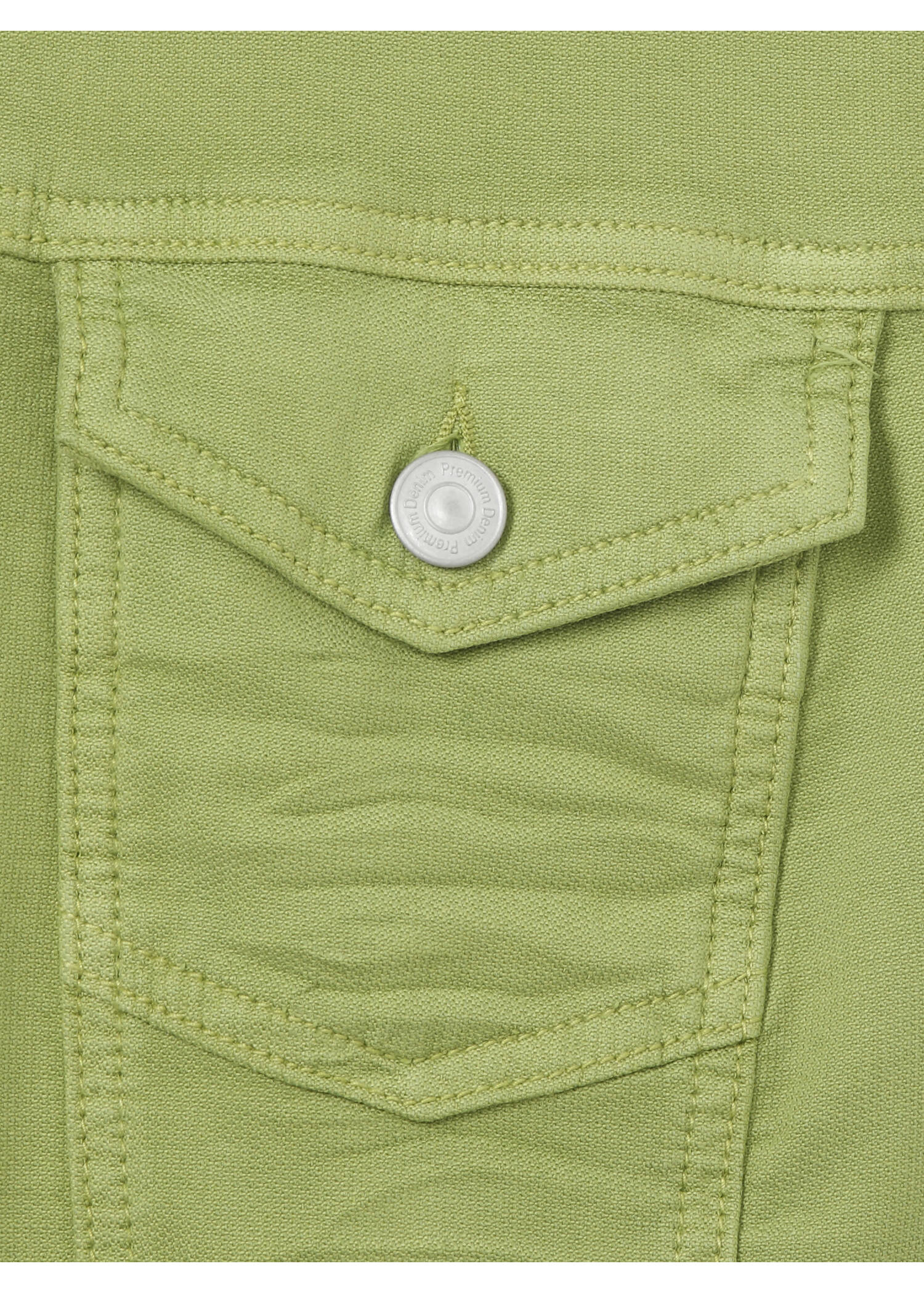Farbige Jeansjacke mit modischem Crash-Effekt /