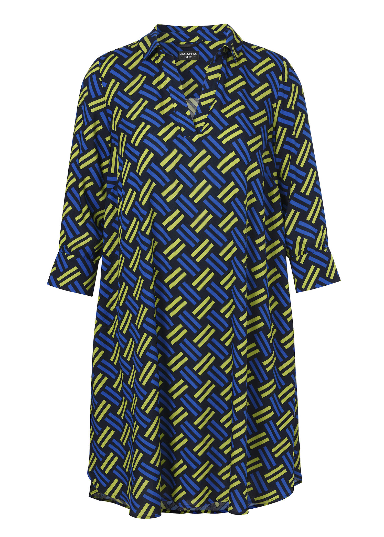 Viskose Kleid im leichten A-Schnitt mit Nahttaschen / 