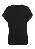 Blusenshirt mit Front-Print und Gummizugbund / 