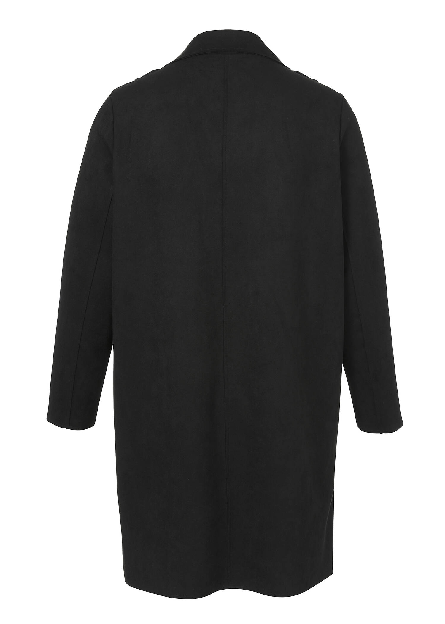 Mantel in Veloursleder-Optik /