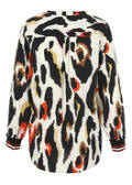 Trendige Viskosebluse mit abstraktem Leo-Print / 