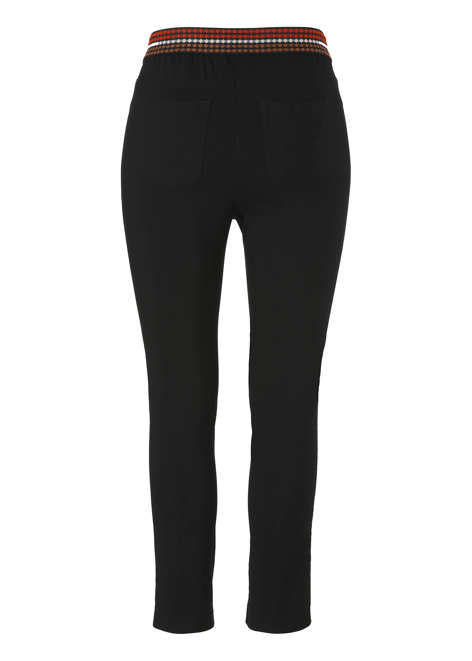 Bequeme Schlupfhose mit farblich abgesetztem Bund /