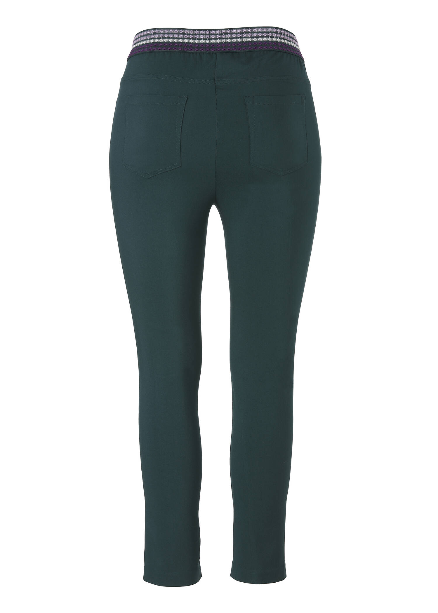 Bequeme Schlupfhose mit farblich abgesetztem Bund /