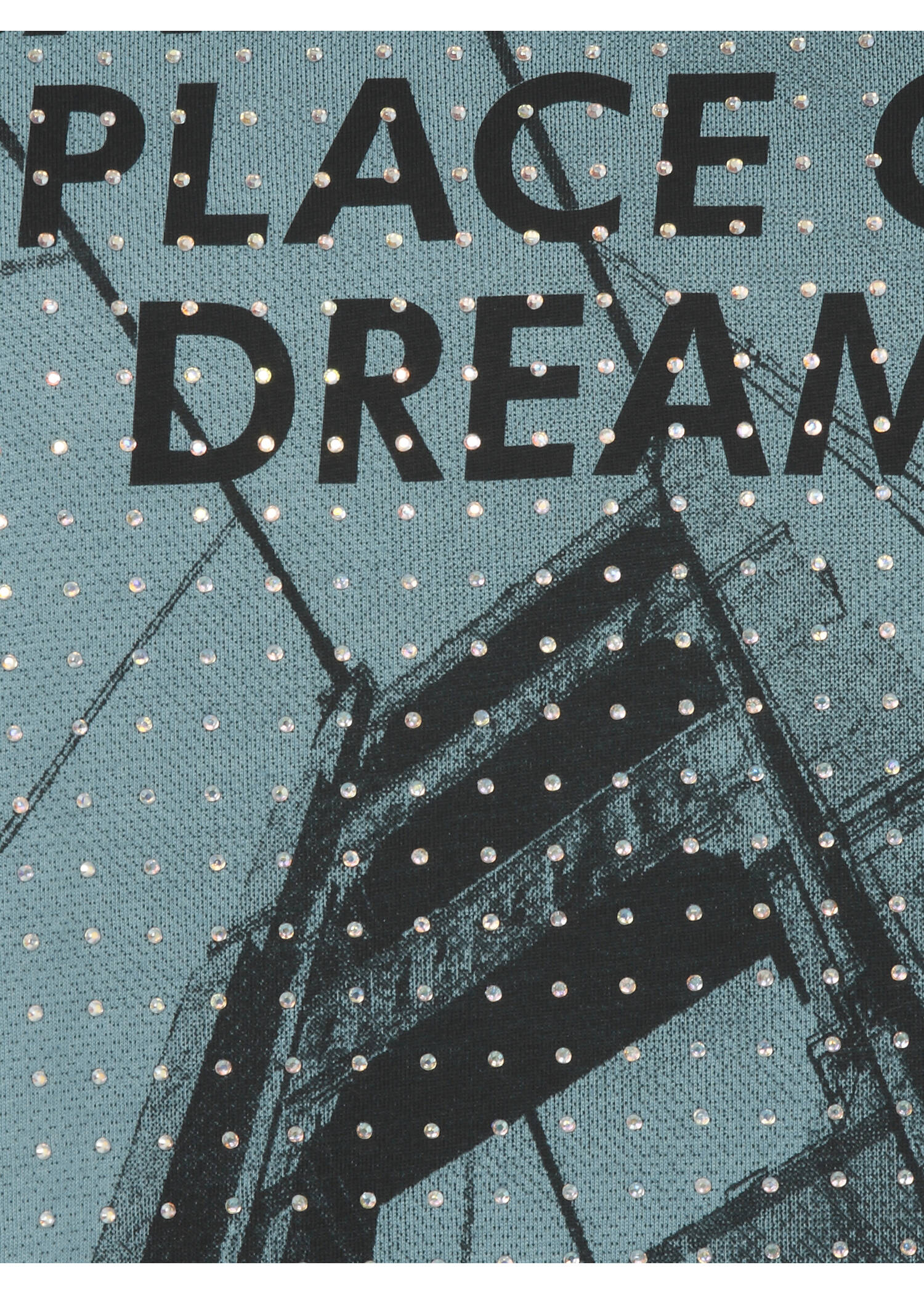 Softes T-Shirt mit Strass verziertem Motiv /