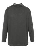 Fein geripptes Sweatshirt mit Zier-Zipper / 