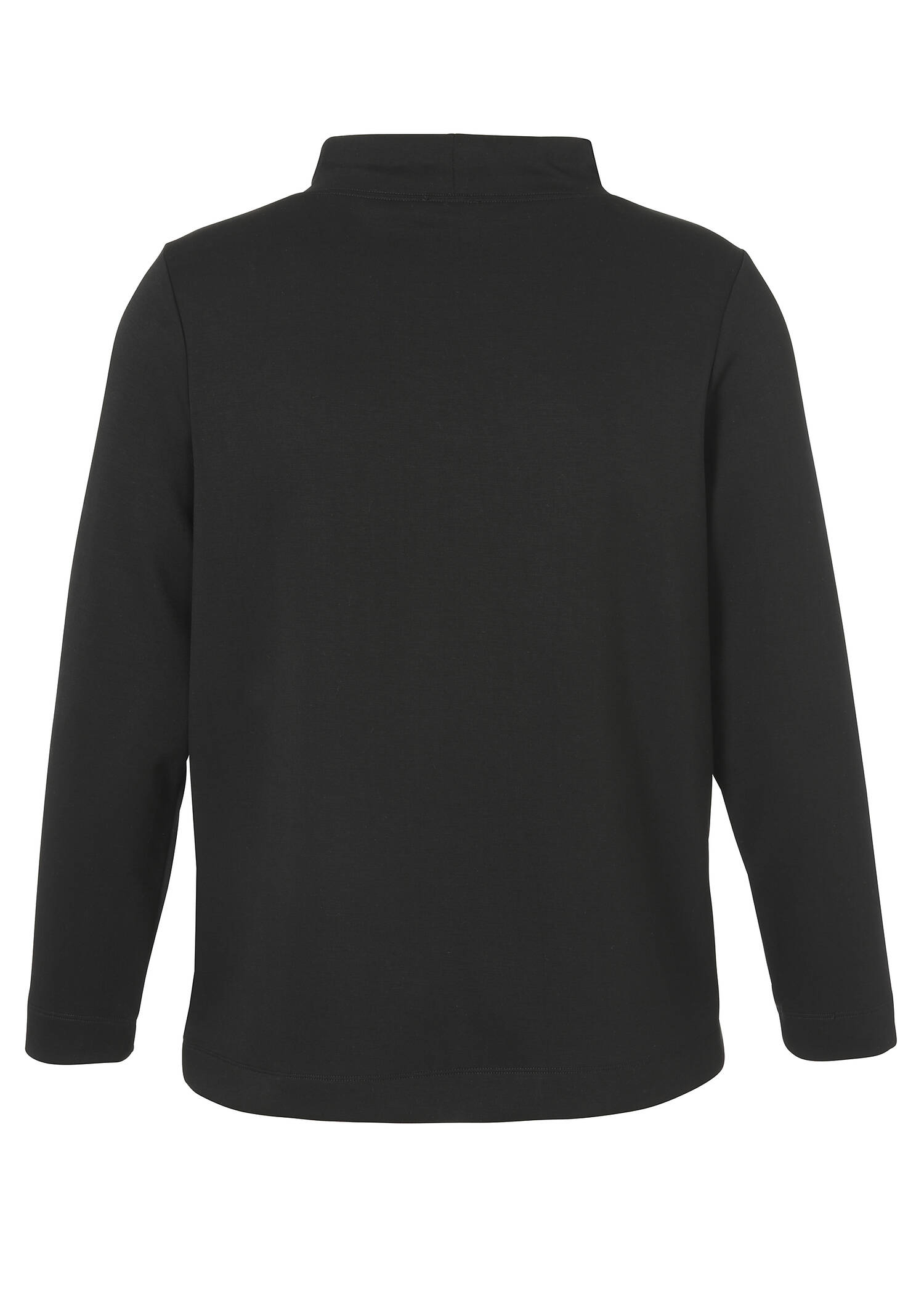 Stehkragen Sweatshirt in Schwarz /