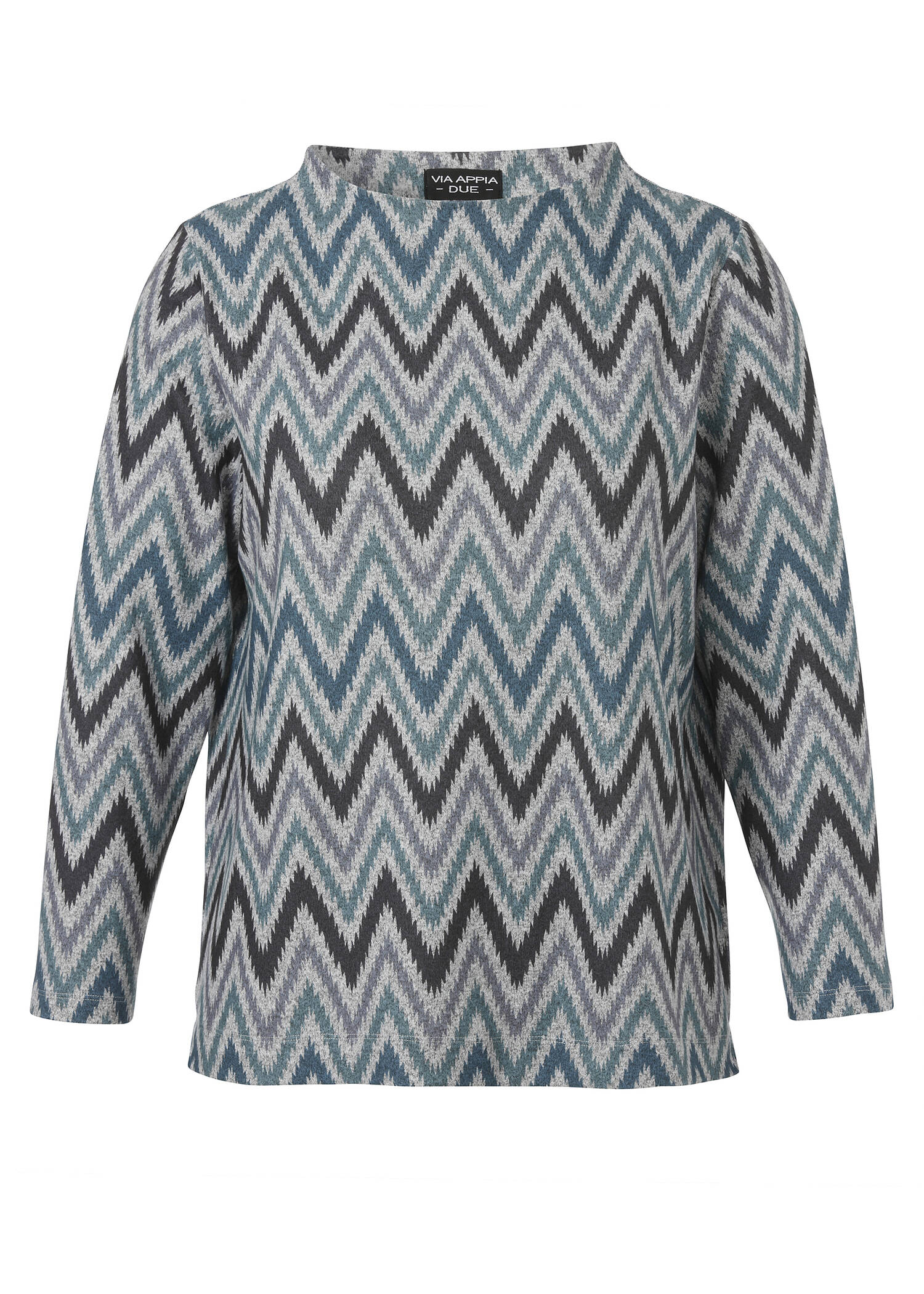 Print Sweatshirt mit Kelchkragen /