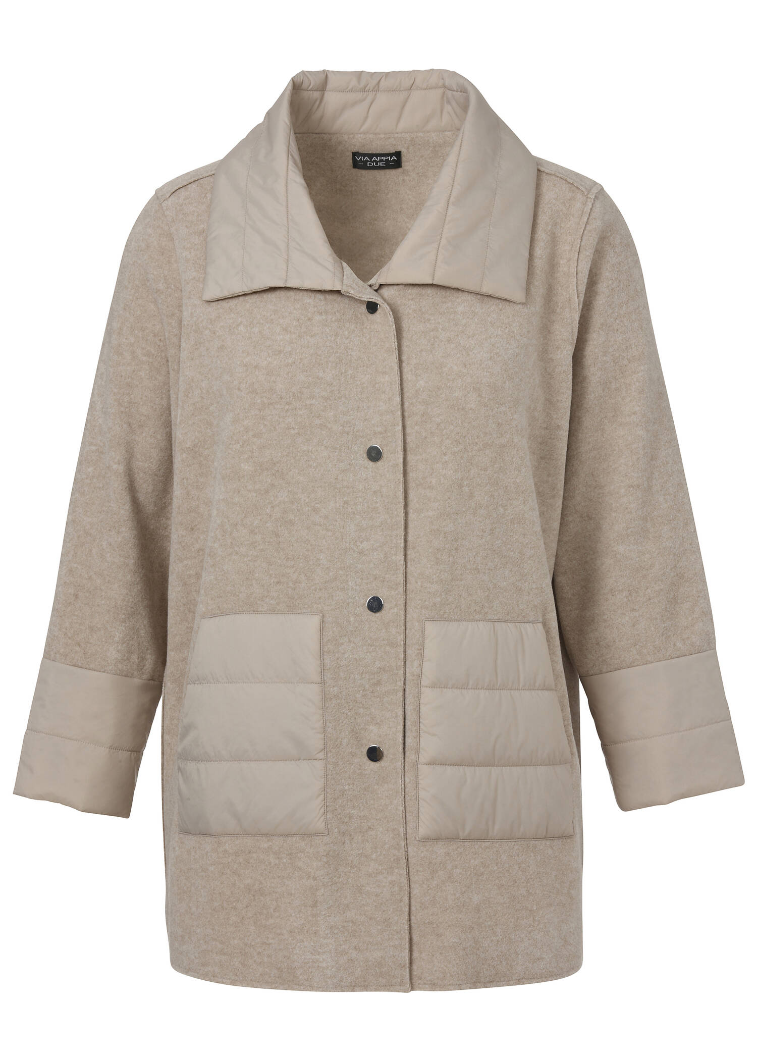 Modische Long-Jacke mit Stepp-Details /