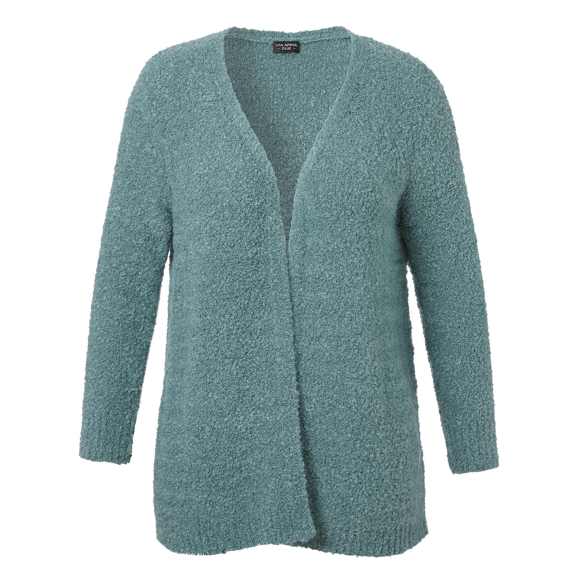 Flauschige Bouclé-Strickjacke