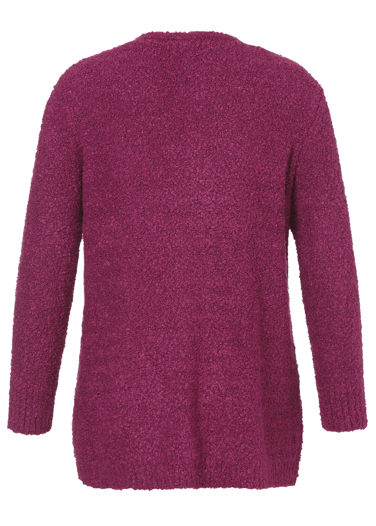 Flauschige Bouclé-Strickjacke /