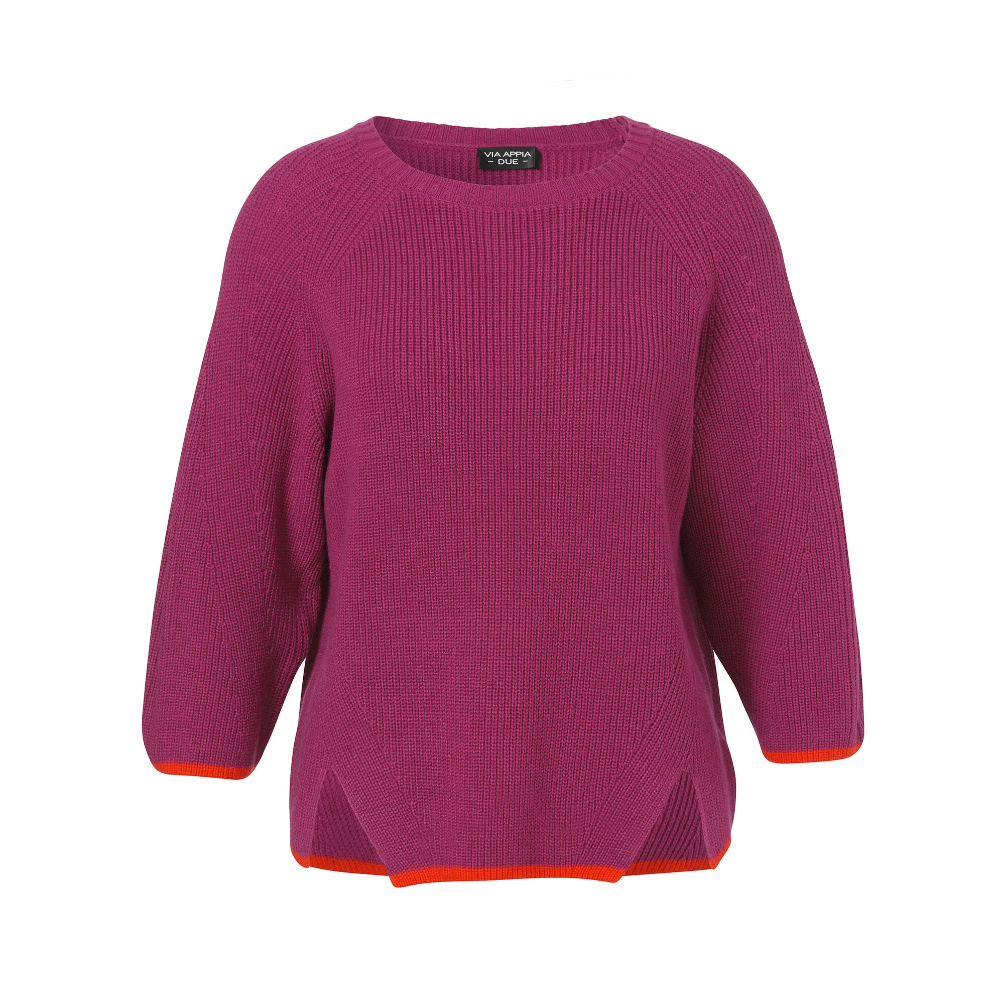 Kuscheliger Strick-Pullover in Trendfarbe