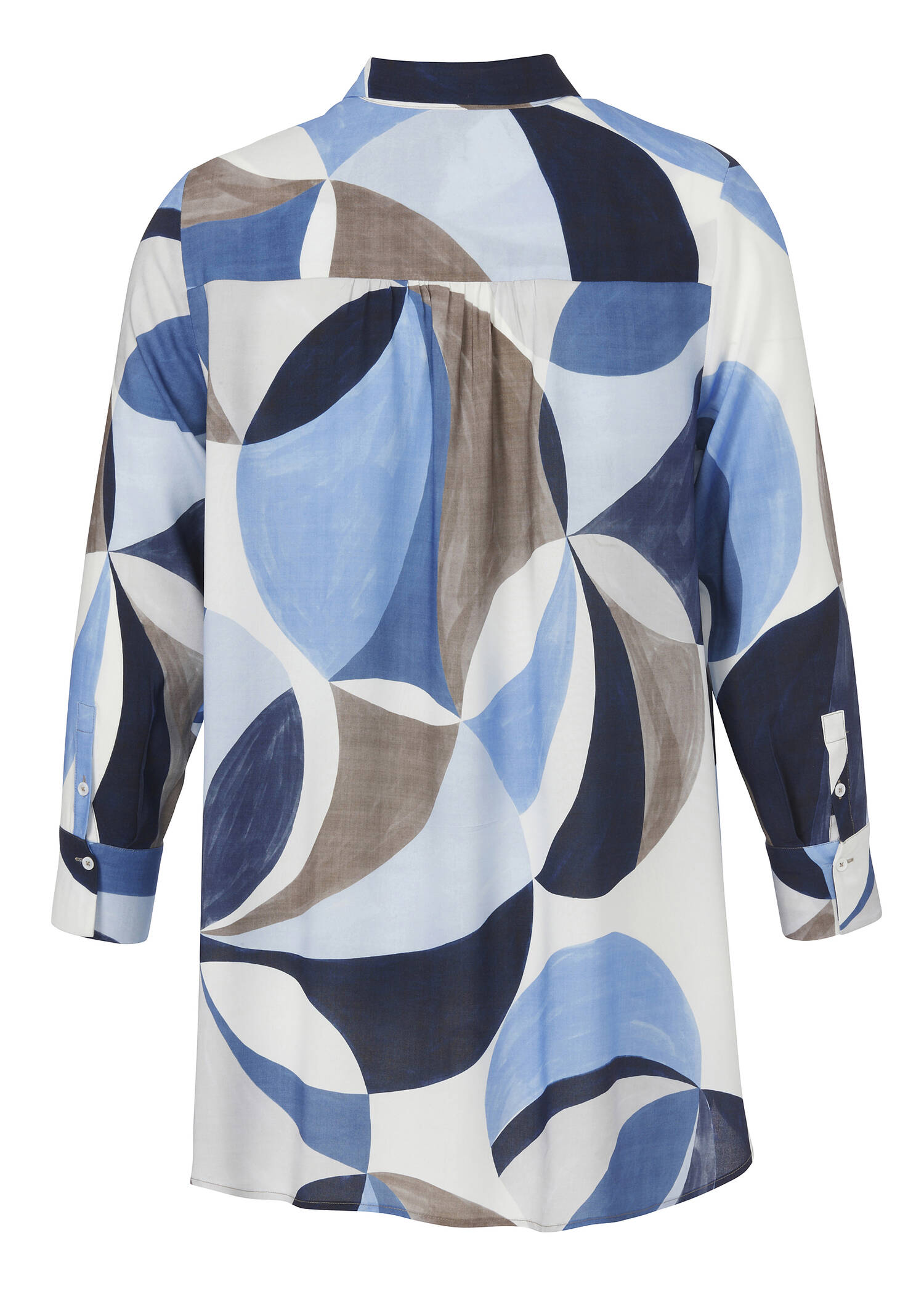 Viskosebluse in A-Passform mit Allover-Muster /