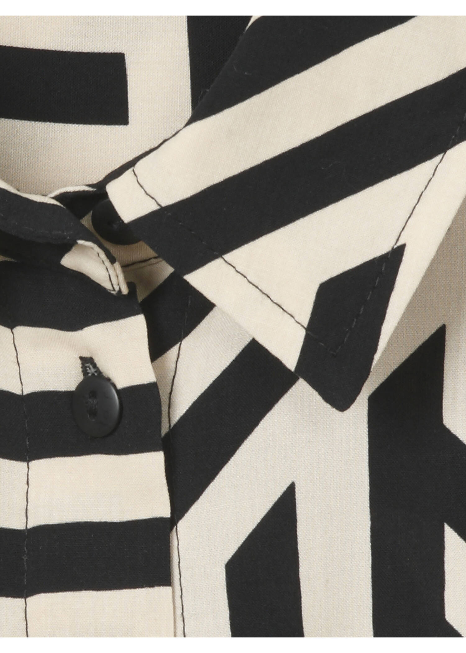 Bicolor Print Longbluse aus Viskose /