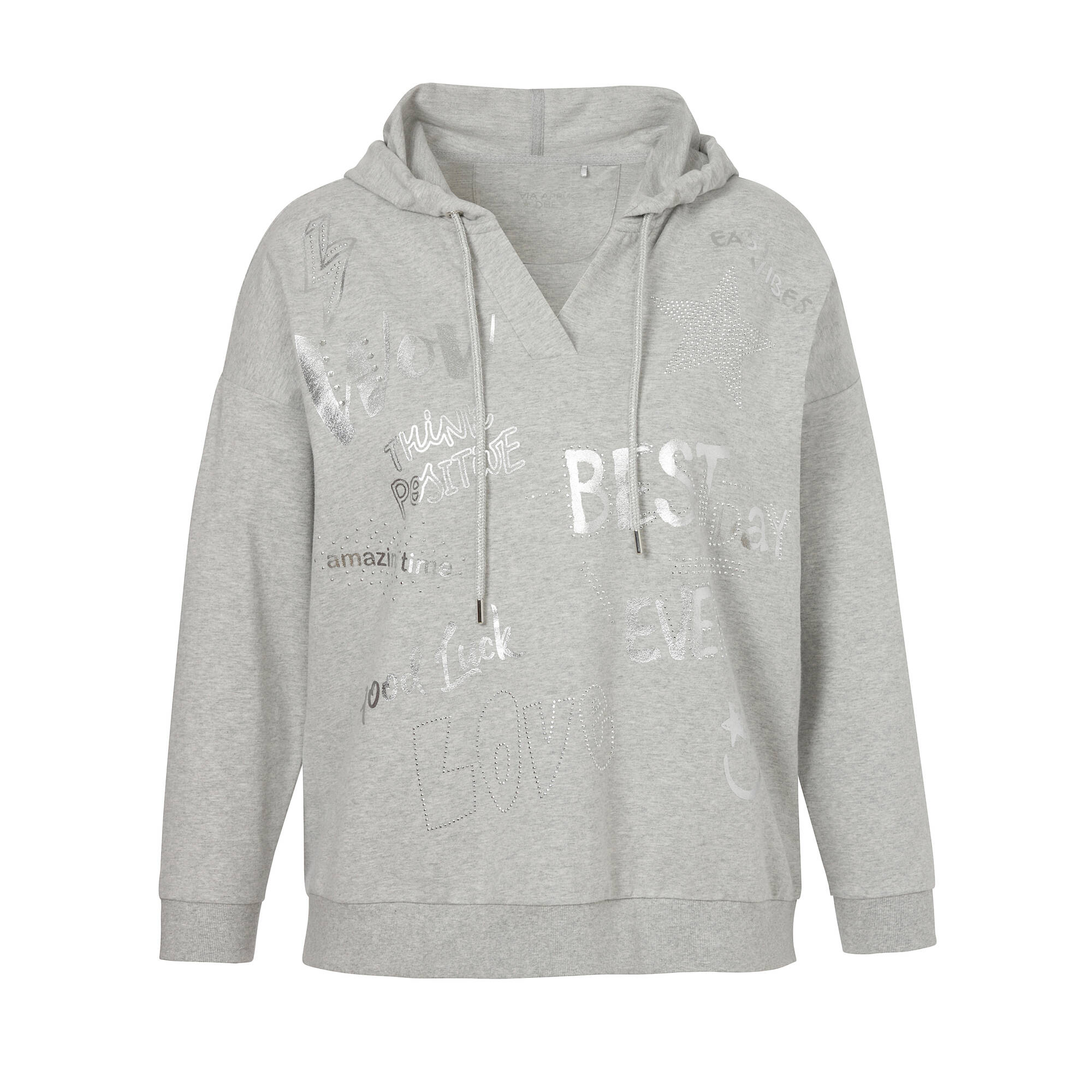 Weiches Kapuzen-Sweatshirt mit verzierter Front