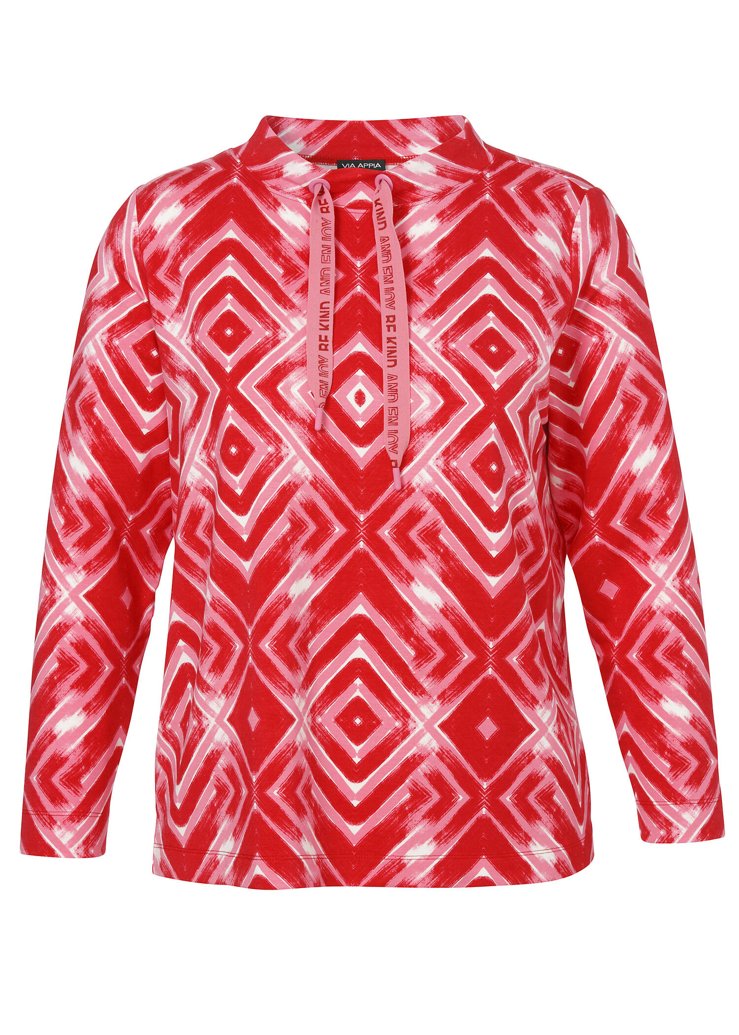 Stehkragen-Sweatshirt mit Allover-Print /