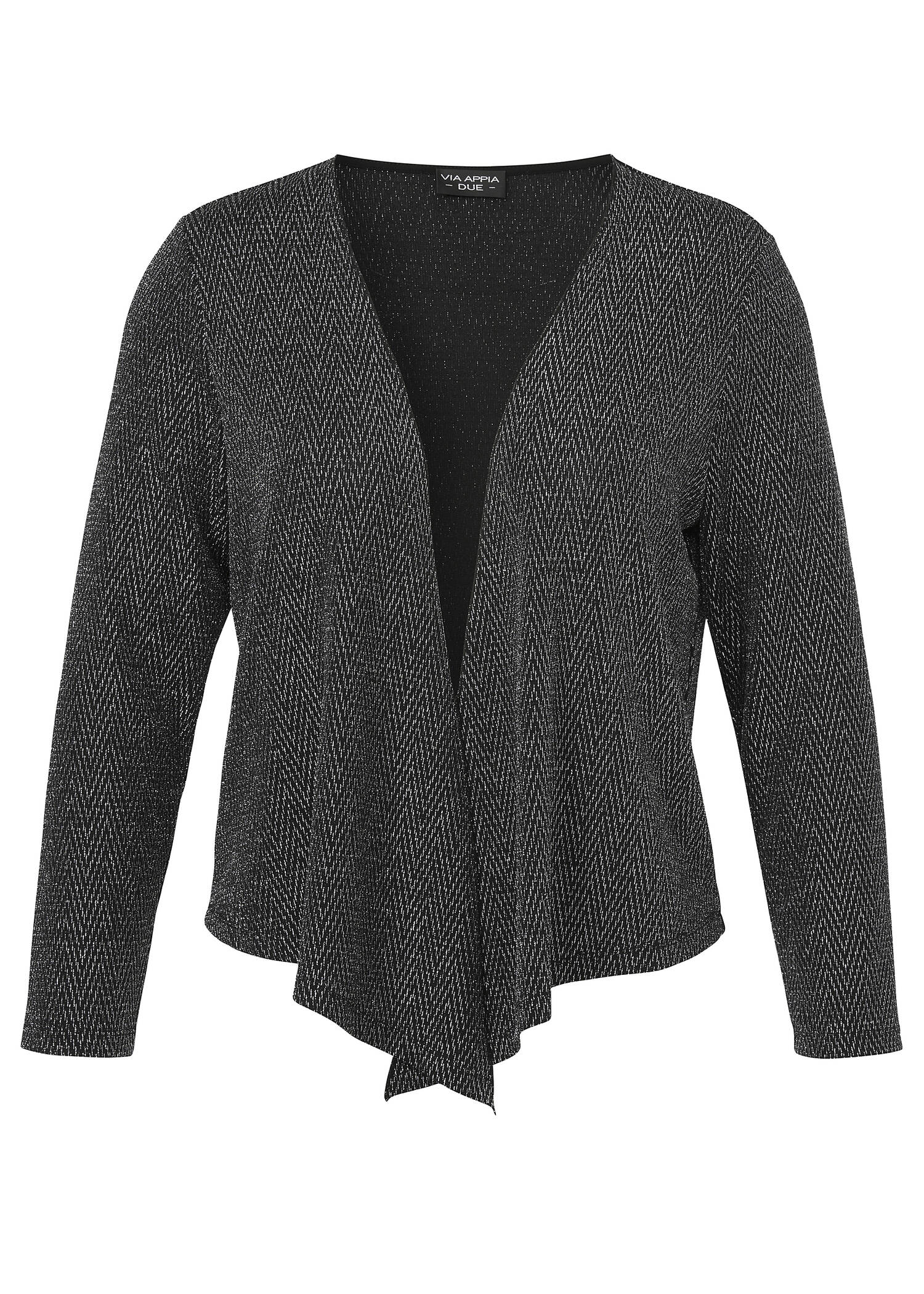 Edle Shirt-Jacke mit Lurex-Glitzereffekt /