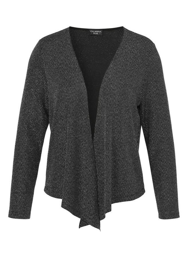 Edle Shirt-Jacke mit Lurex-Glitzereffekt / 