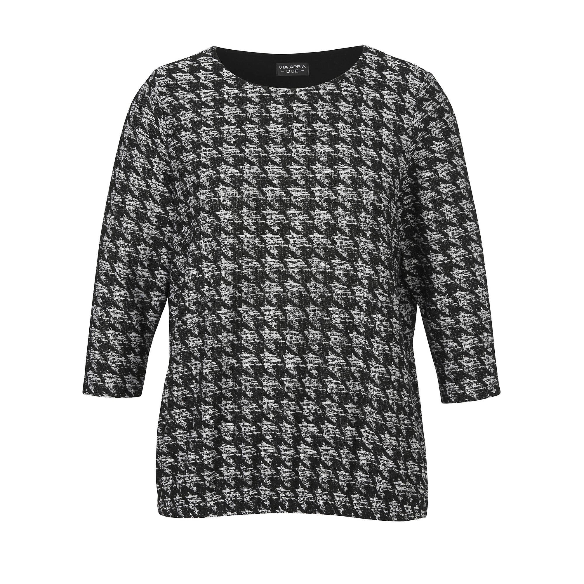 Glitzerndes 3/4-Arm Sweatshirt mit Jacquardmuster