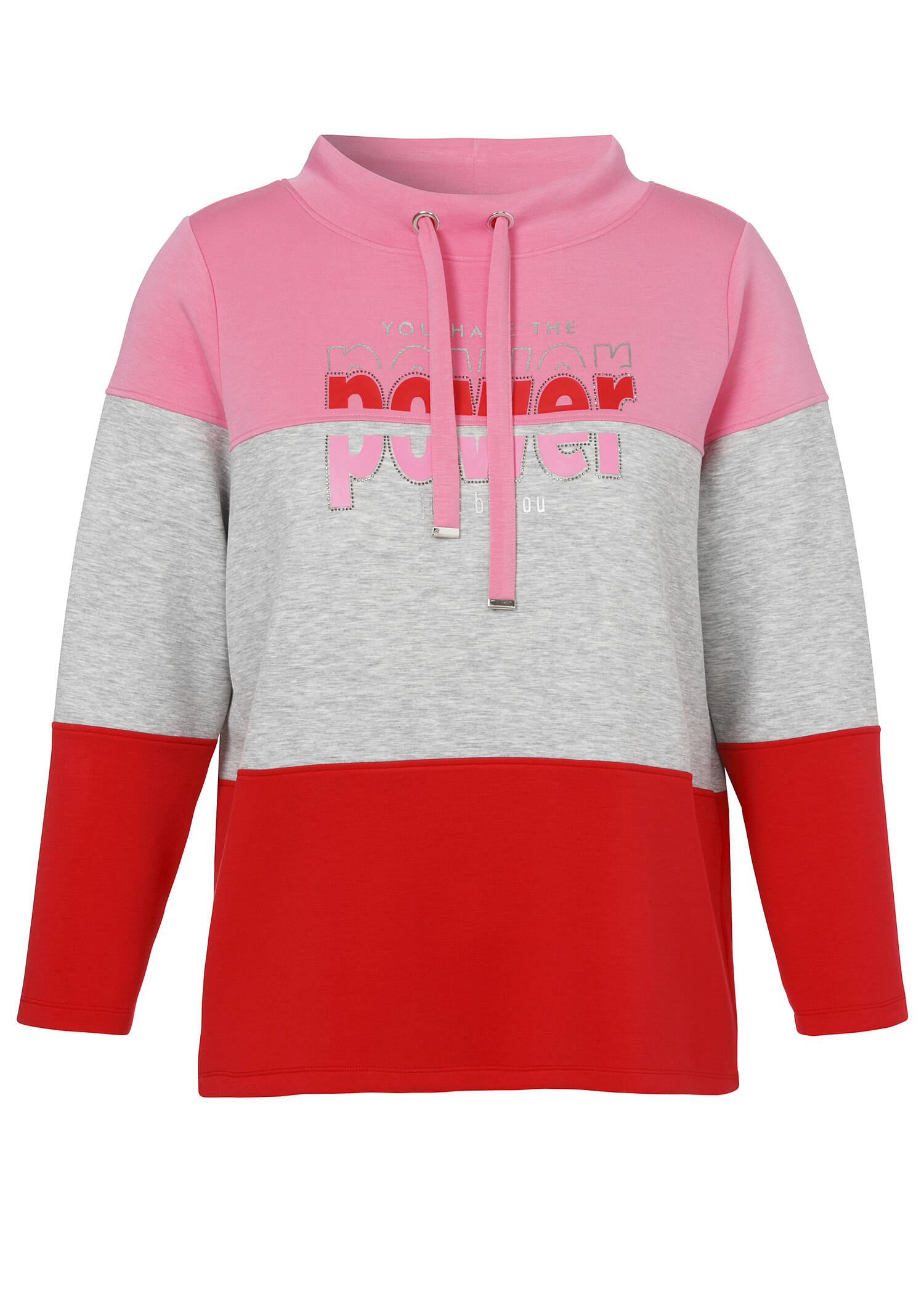 Stehkragen-Sweatshirt Tricolor /