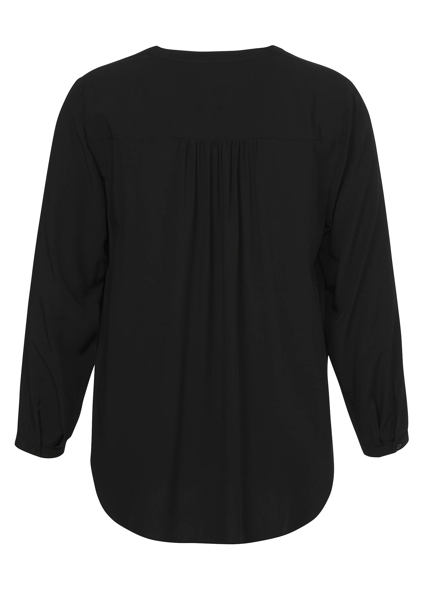 Edle Viskose-Bluse Schwarz /