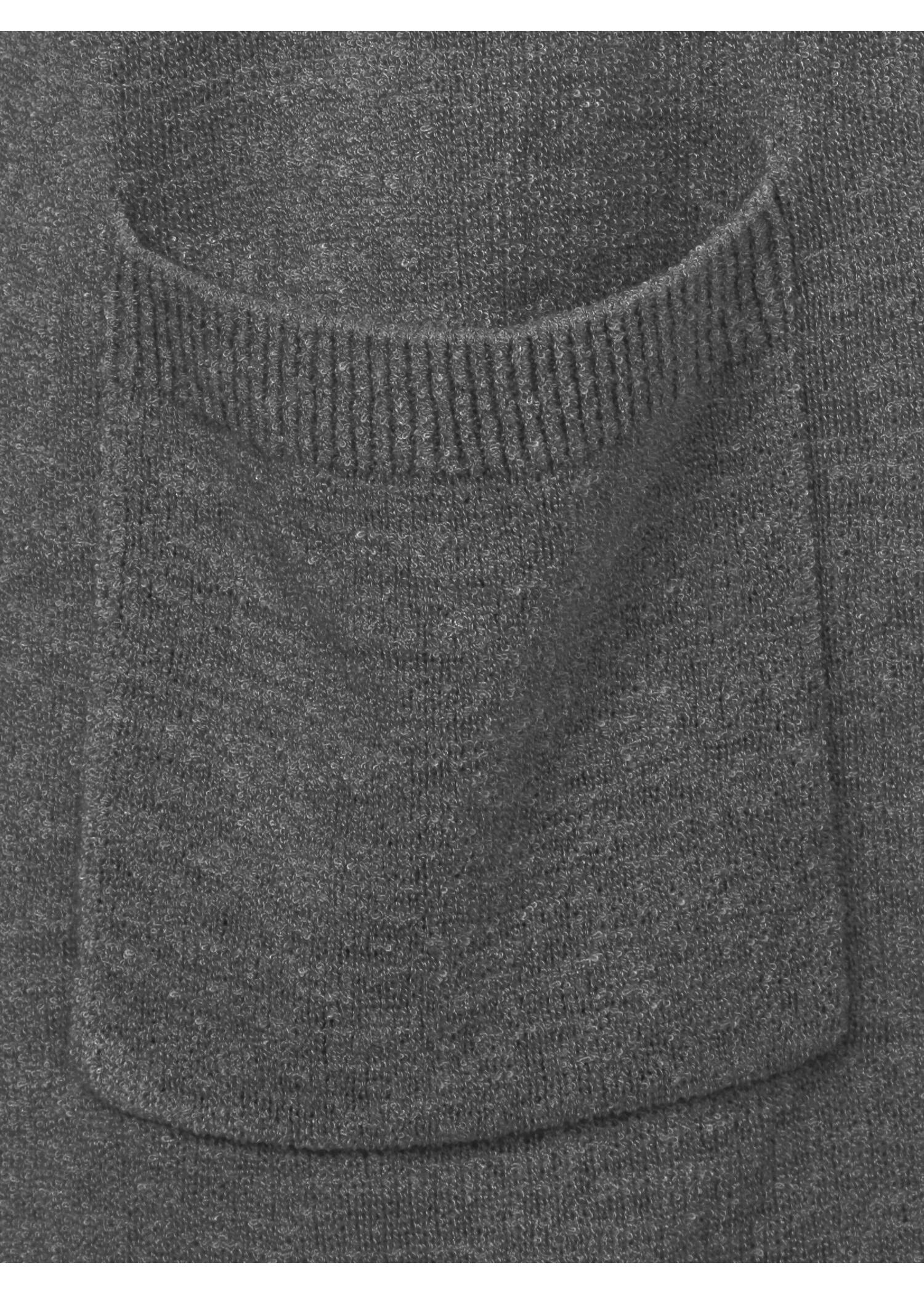 Modische Strickfleecejacke in unifarbenem Stil /