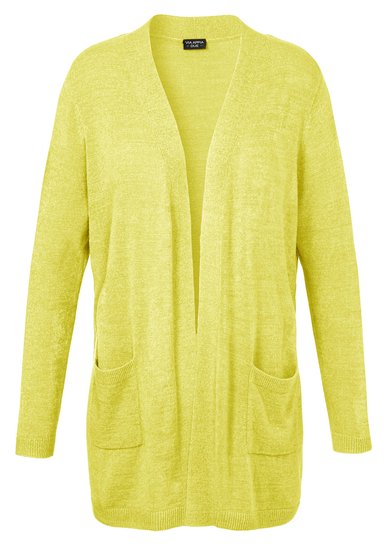 Modische Strickfleecejacke in unifarbenem Stil /