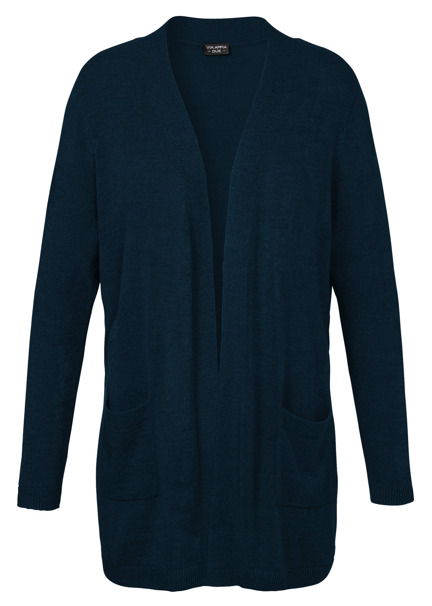 Modische Strickfleecejacke in unifarbenem Stil /