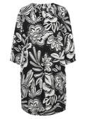 Lufiges Viskose-Kleid mit floralem Print / 