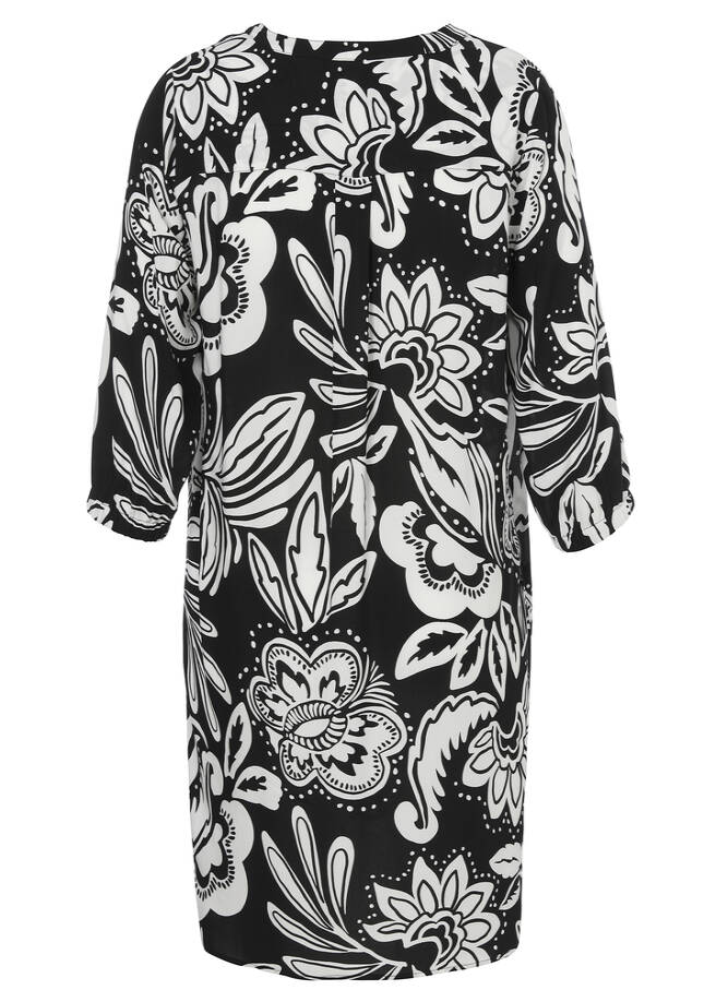 Luftiges Viskose-Kleid mit floralem Print / 