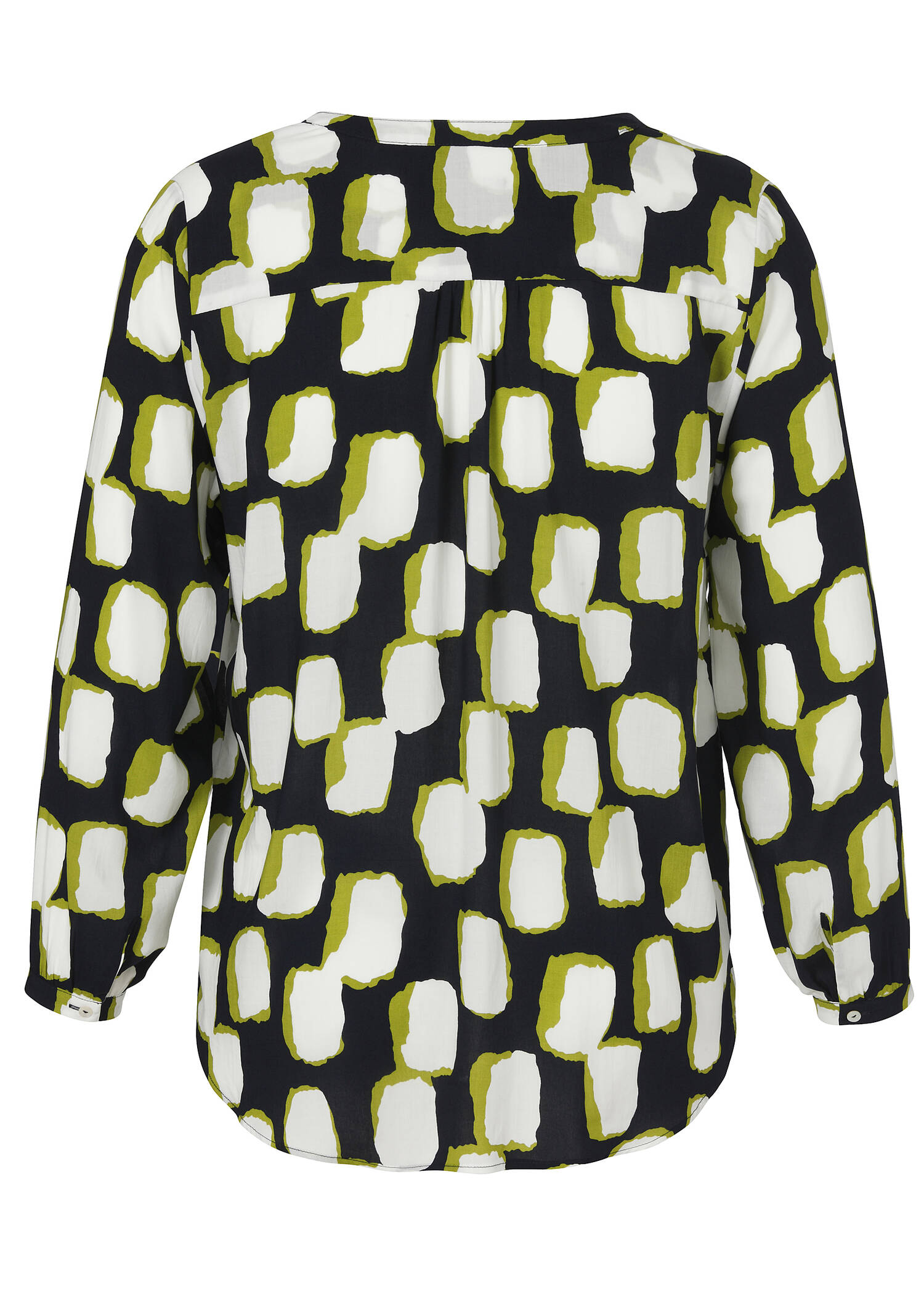 Fließende Viskose-Bluse mit Allover-Print / 