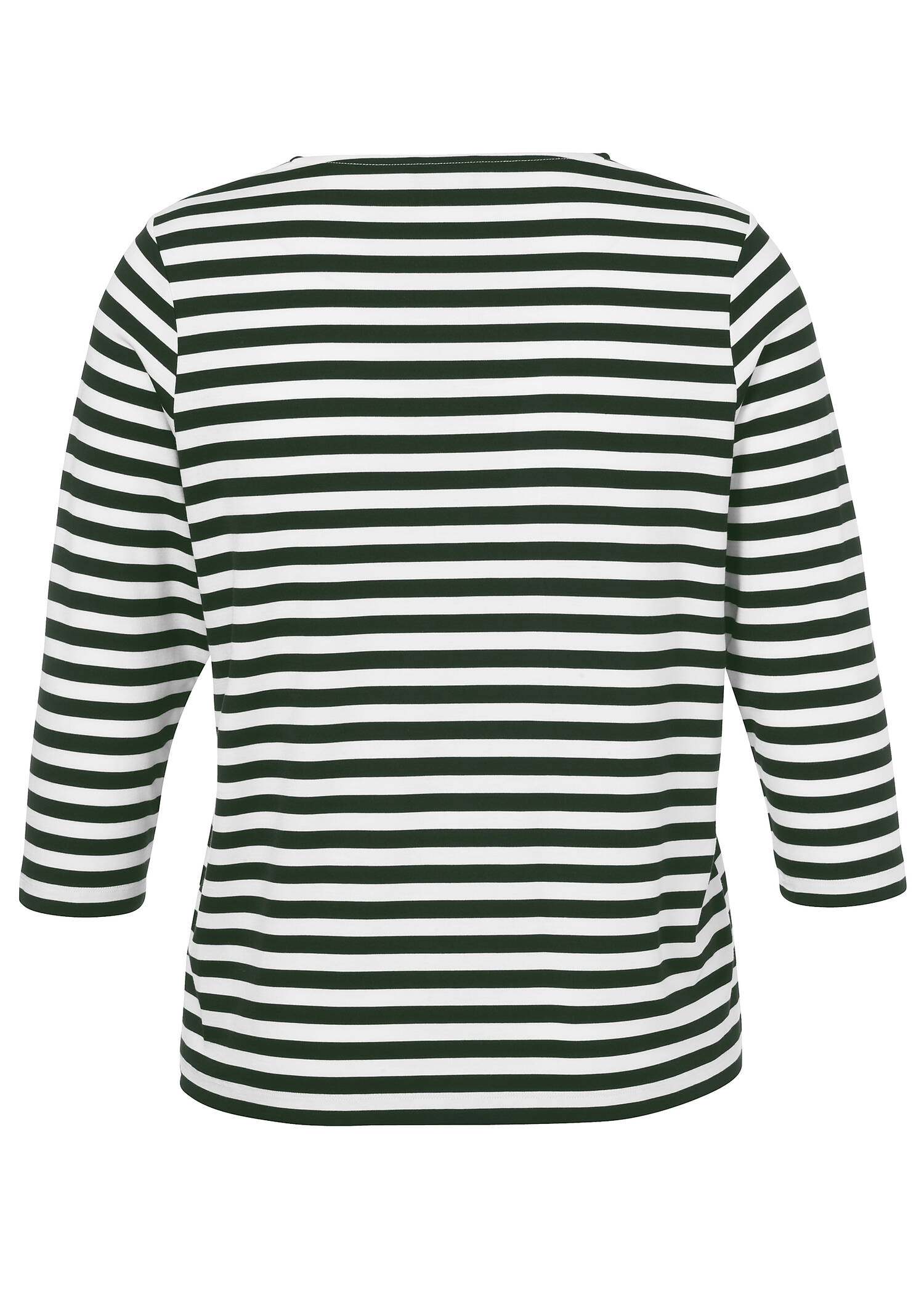 Fließendes Ringelshirt mit Karree-Ausschnitt /