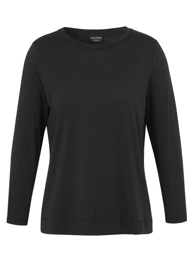 Supersoftes Langarm-Shirt mit U-Boot-Ausschnitt / 