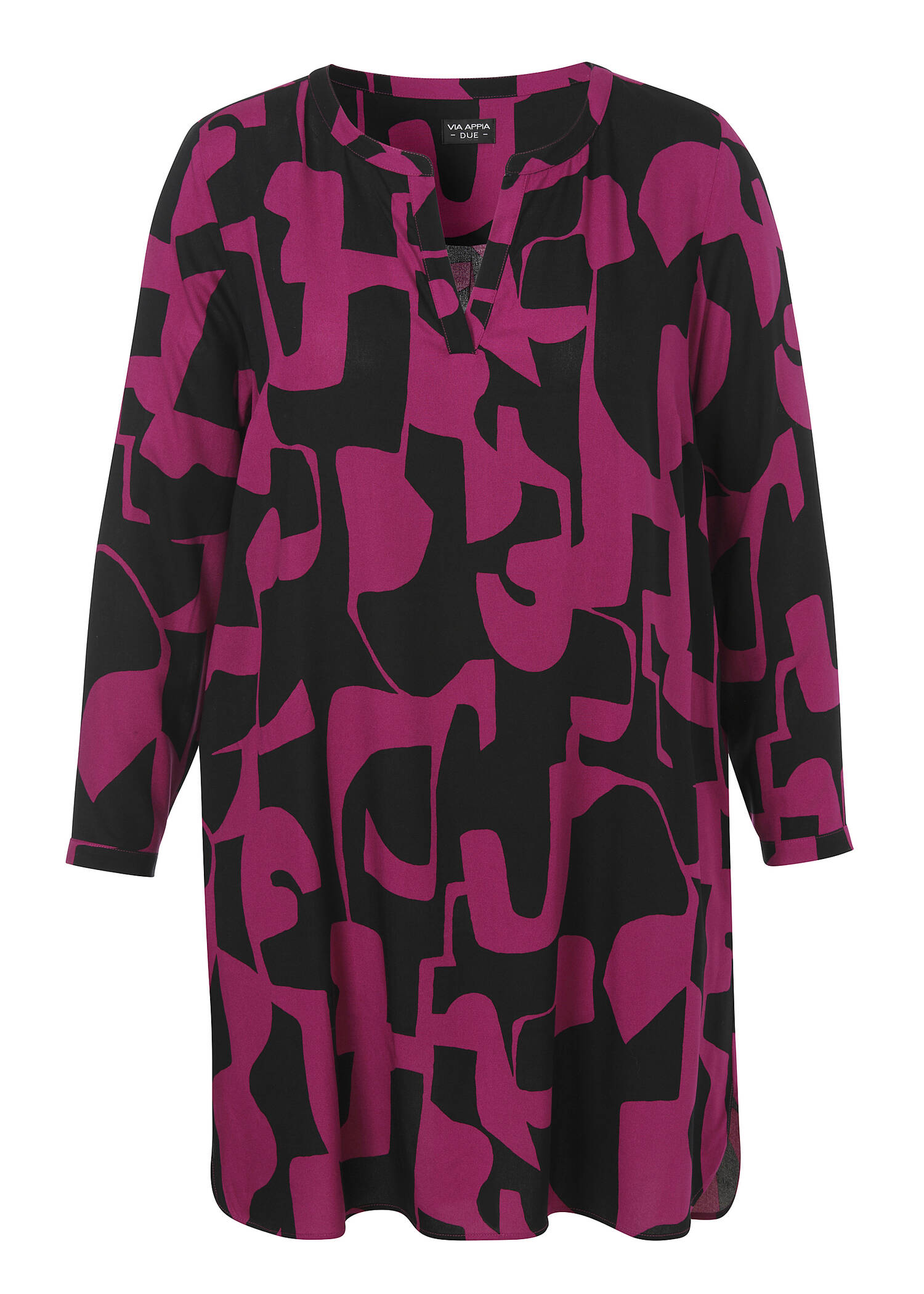 Lange Tunika mit Allover-Print /