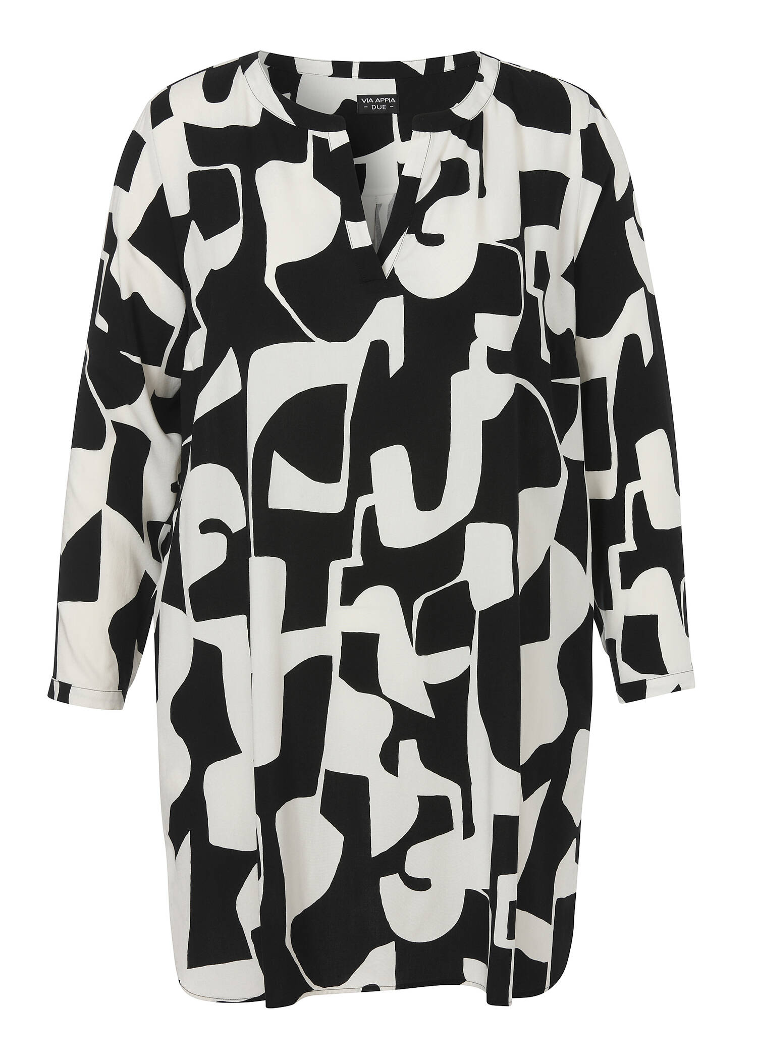 Lange Tunika mit Allover-Print / 