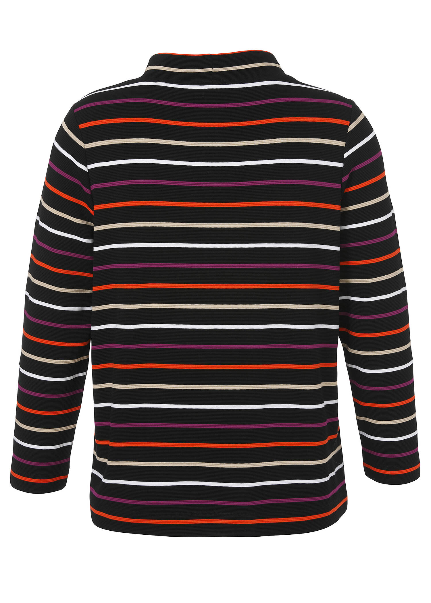 Geringeltes Sweatshirt mt Stehkragen /