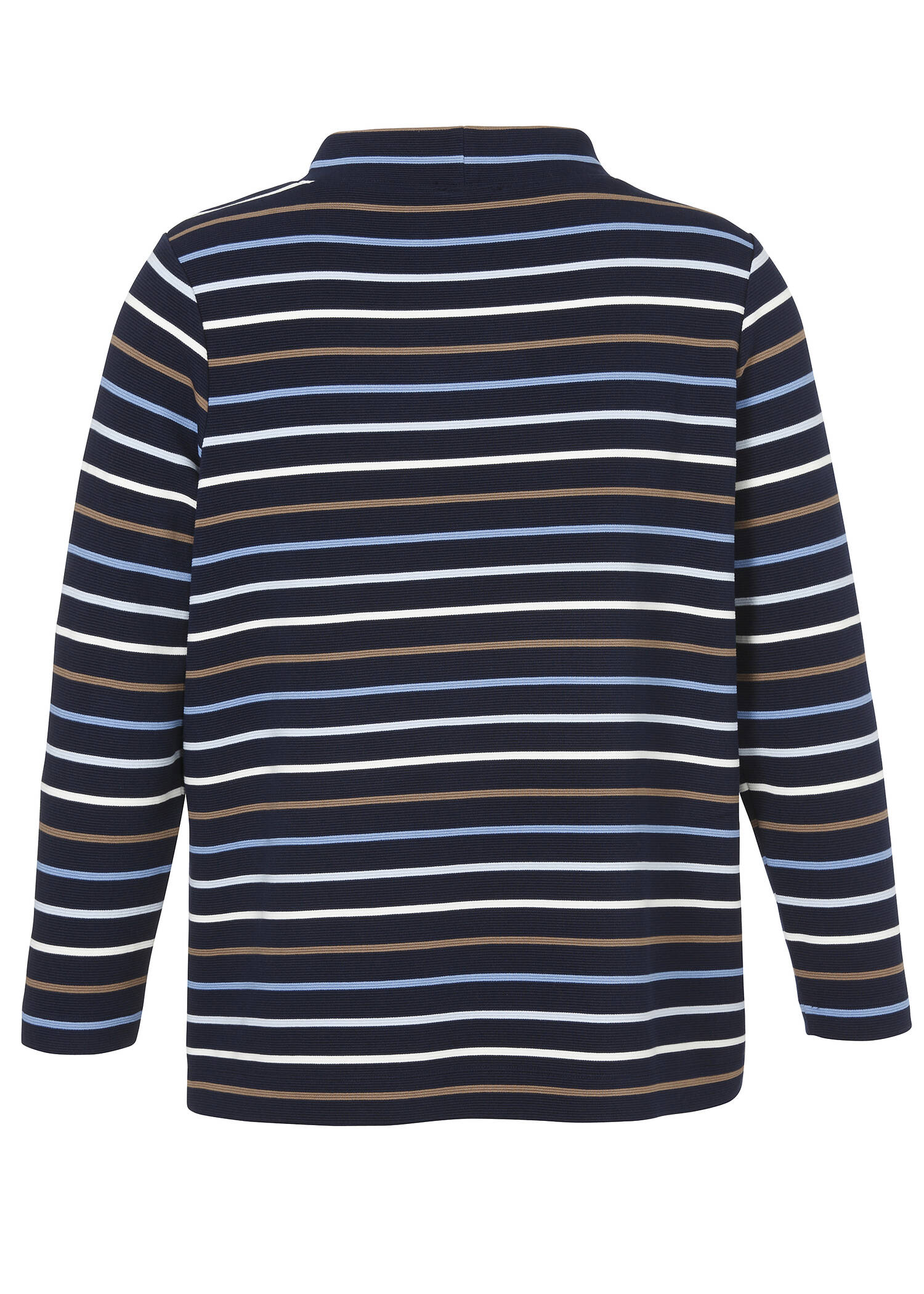 Geringeltes Sweatshirt mt Stehkragen / 