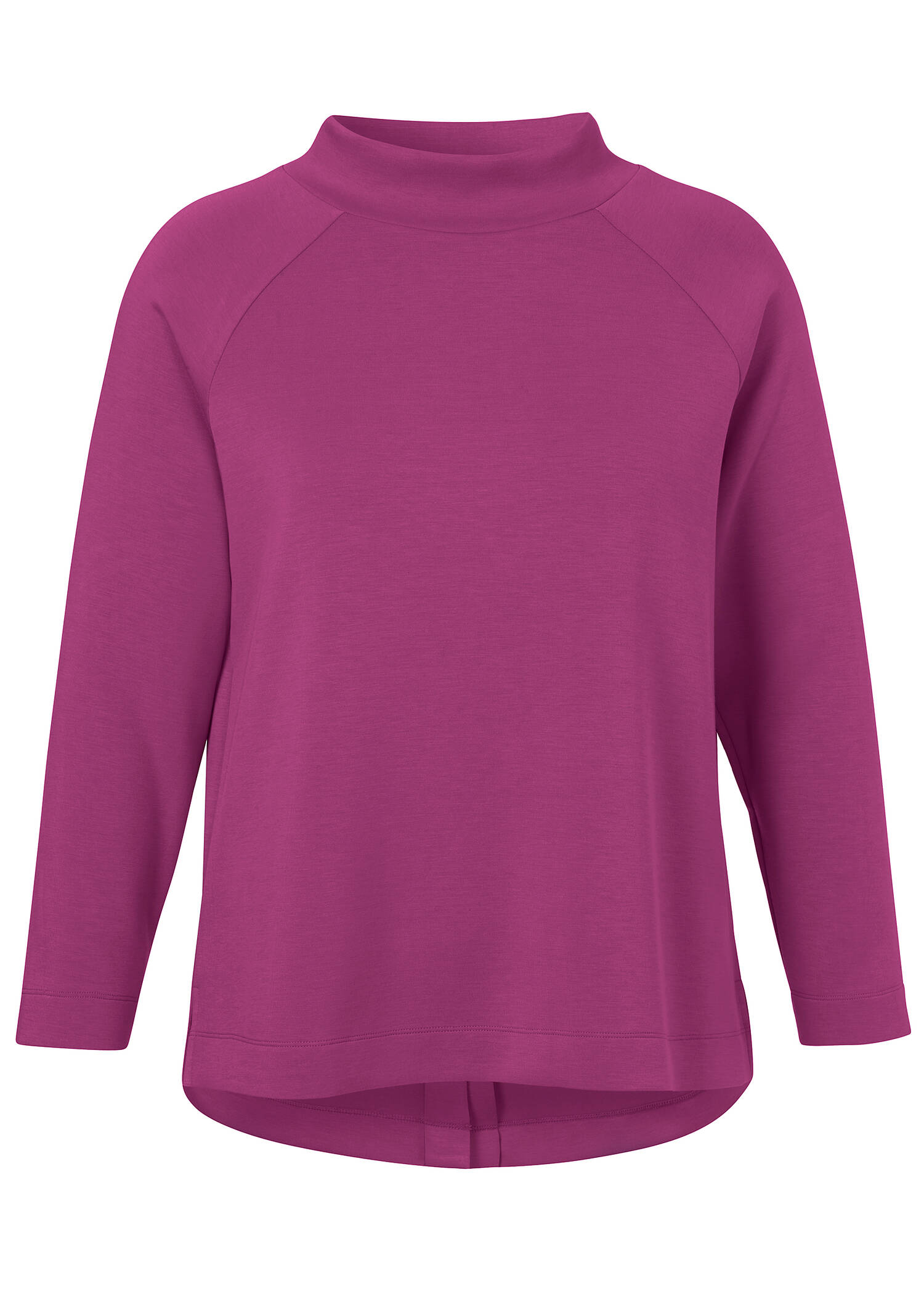 Softes Stehkragen-Sweatshirt mit Knöpfen im Rücken /