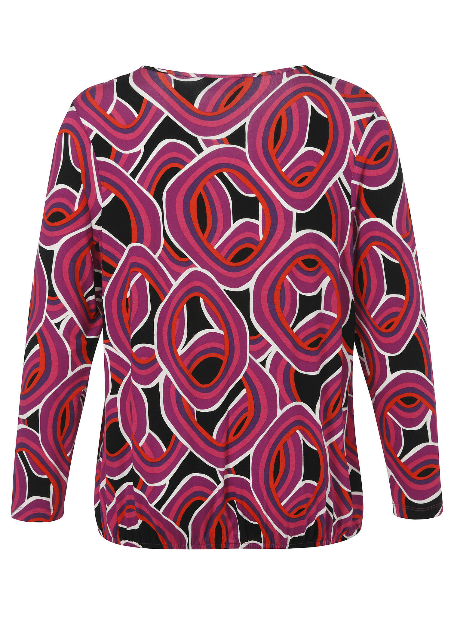 Feminines Langarm-Shirt mit Gummizugbund /