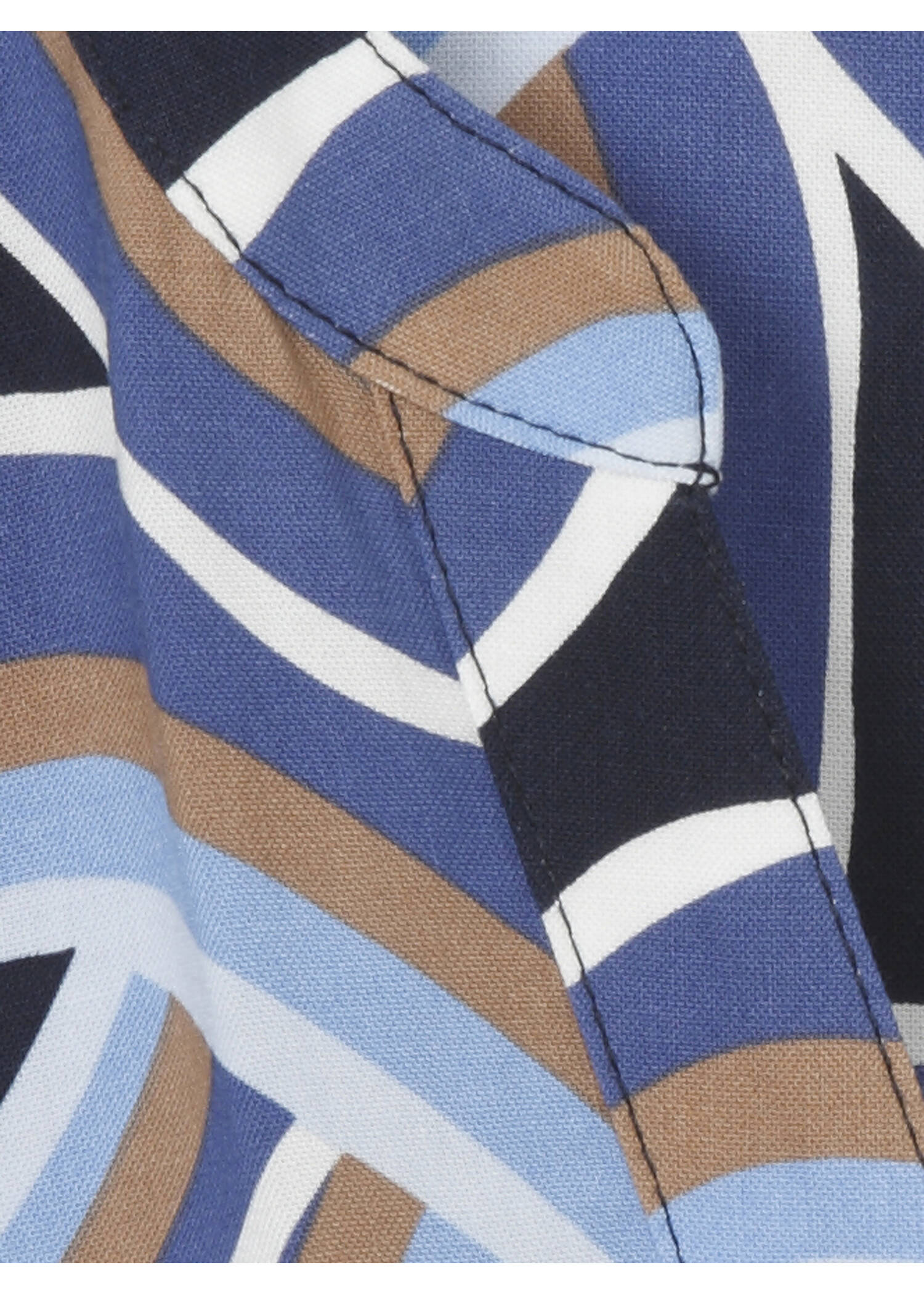 Fließende Viskose-Print-Bluse durchgeknöpft /