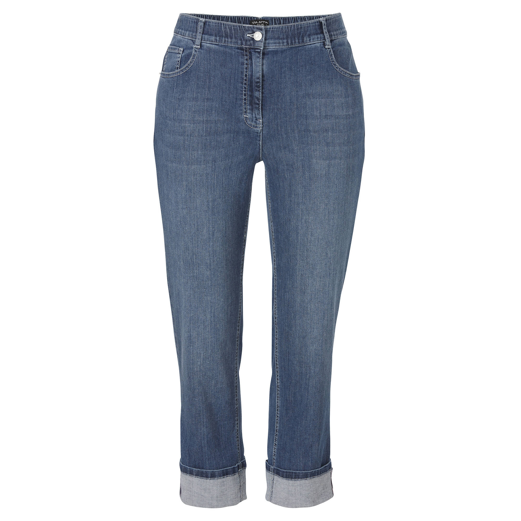 Leicht verwaschene Jeans knöchellang