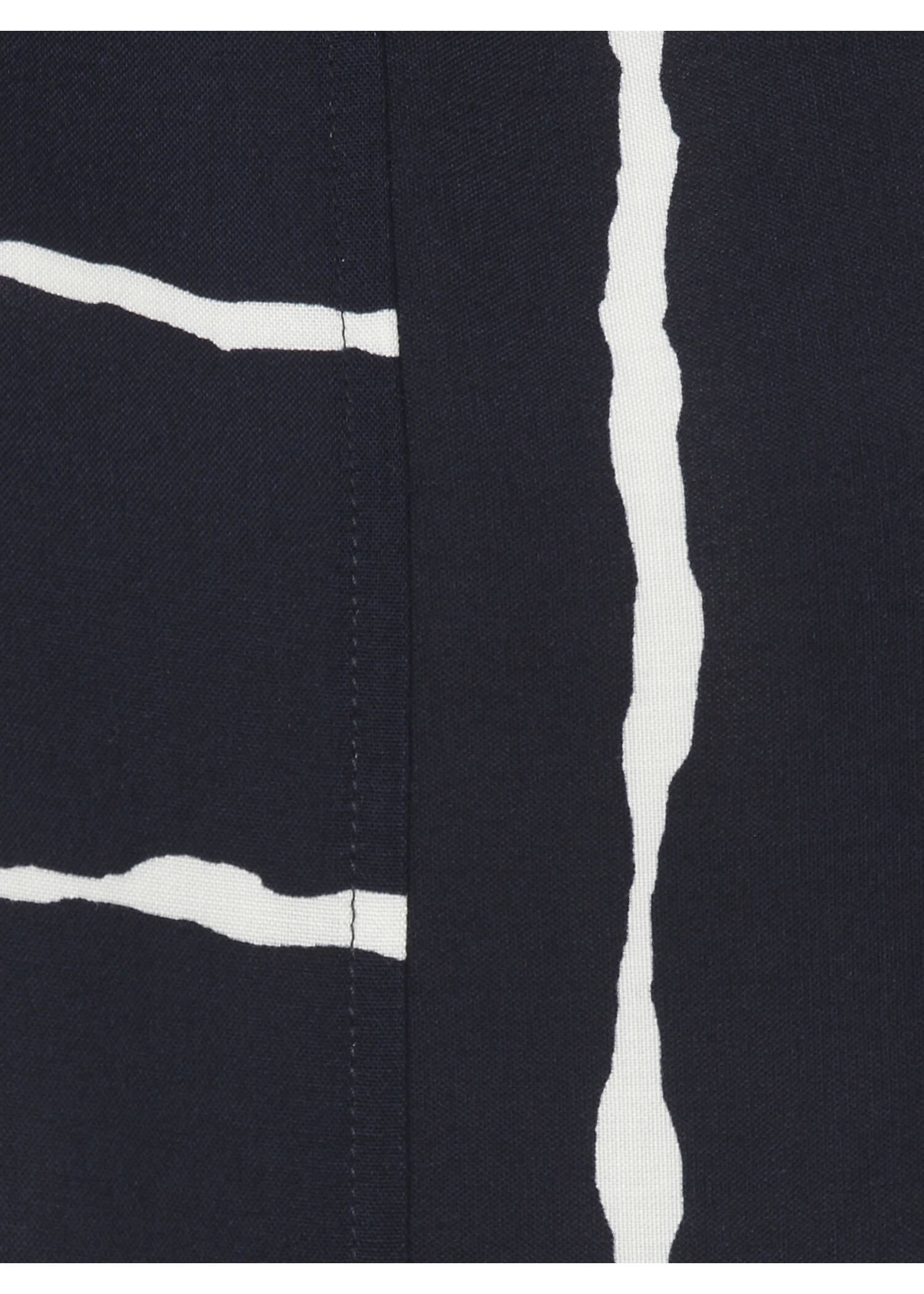 Viskose-Schlupfbluse in Marine-Creme /