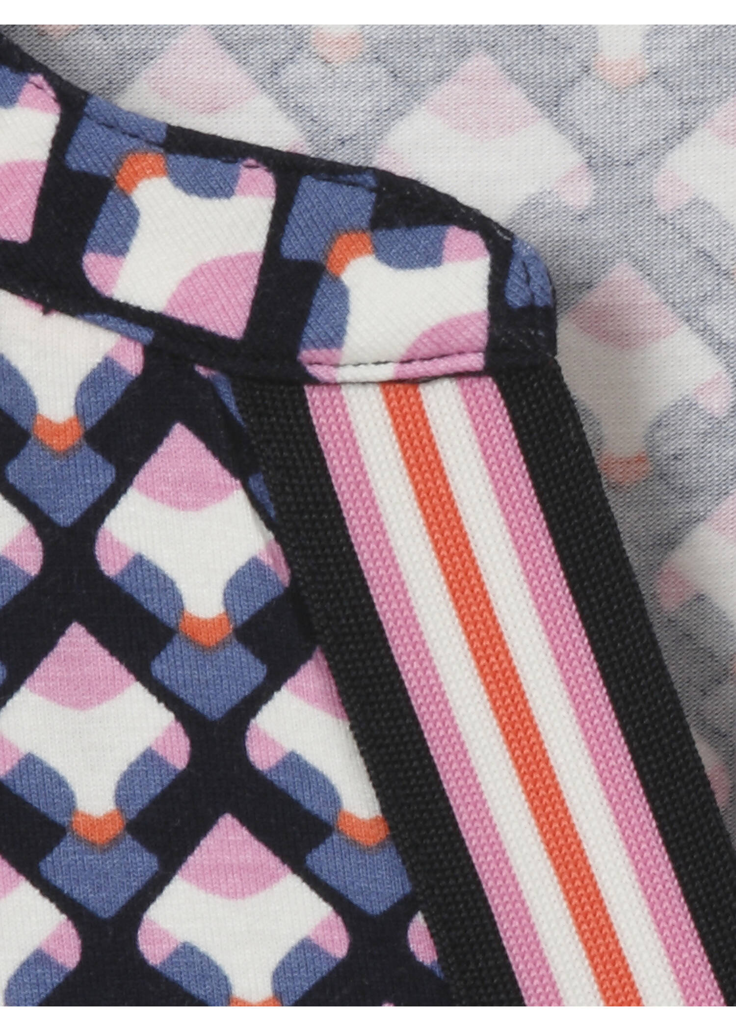 3/4-Arm Print-Shirt mit Gummizugsaum /