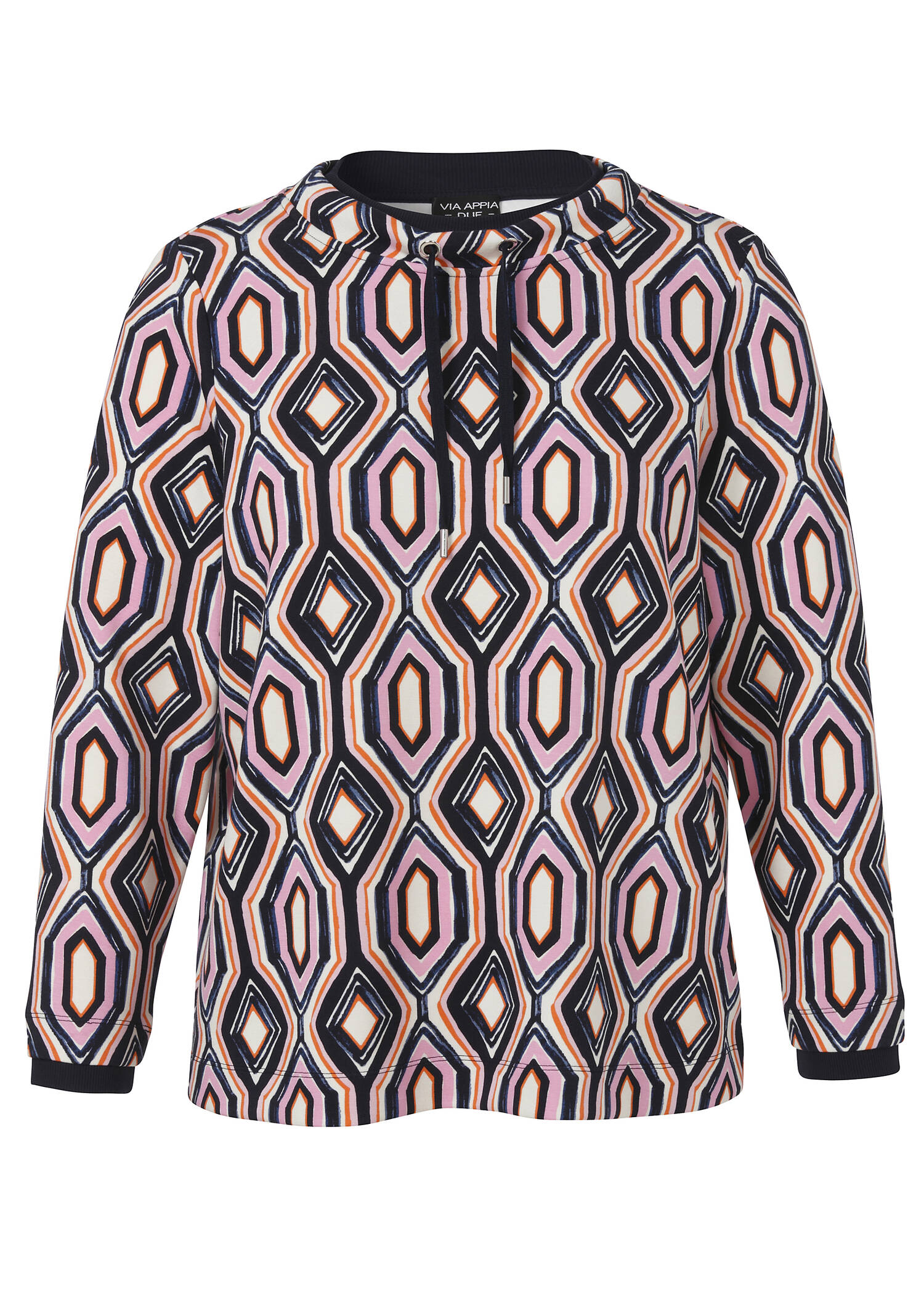 Stehkragen-Sweatshirt mit Print Marine Multicolor / 