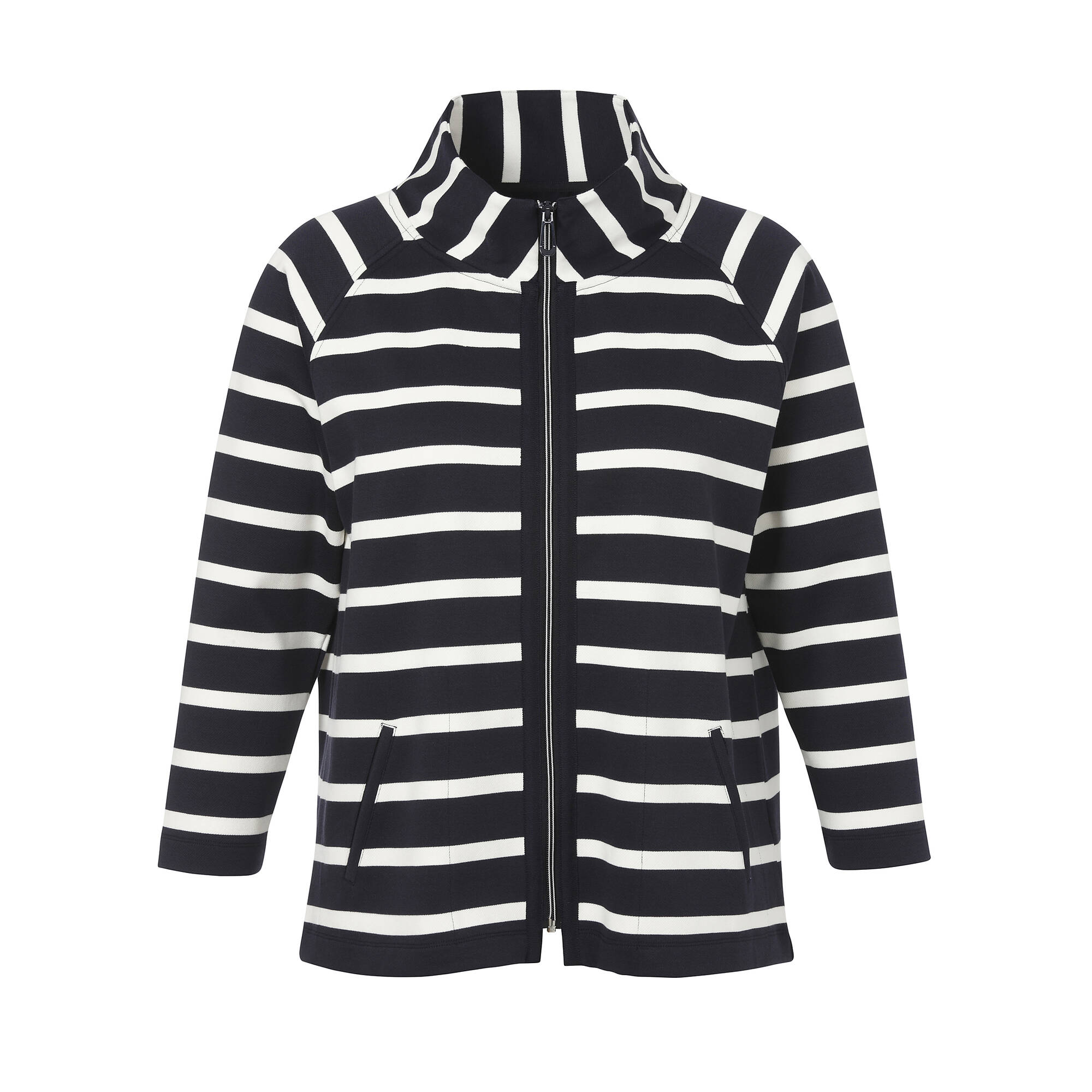 Marine Sweatshirt-Jacke mit Zipper