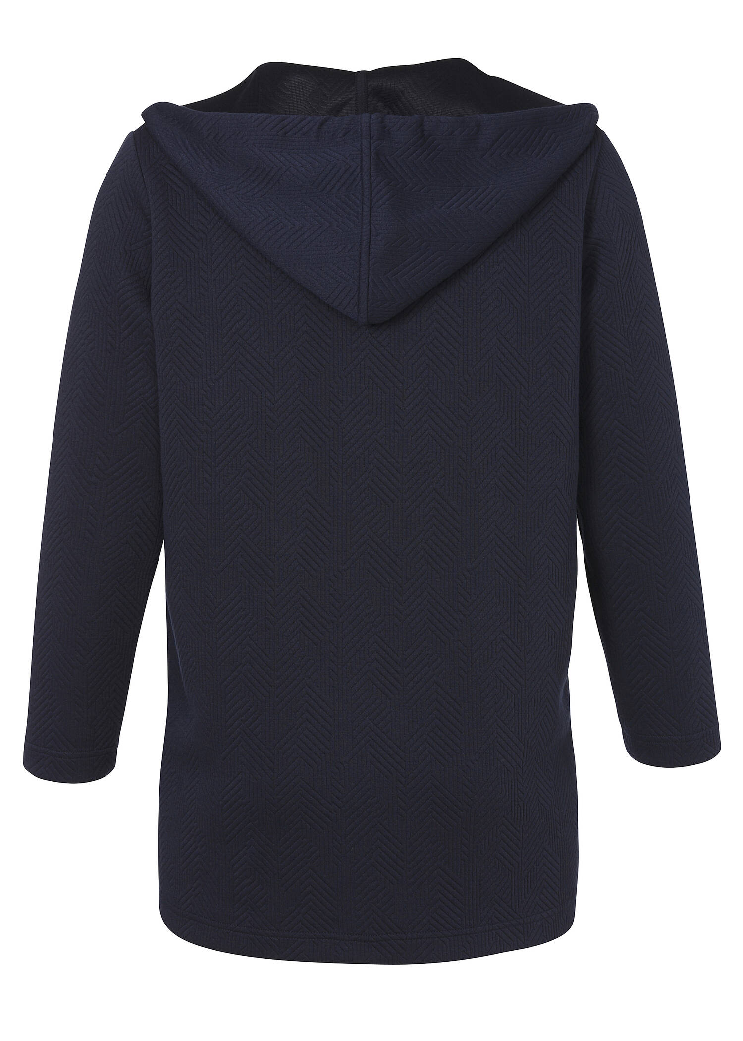 Offene Longjacke mit Kapuze /