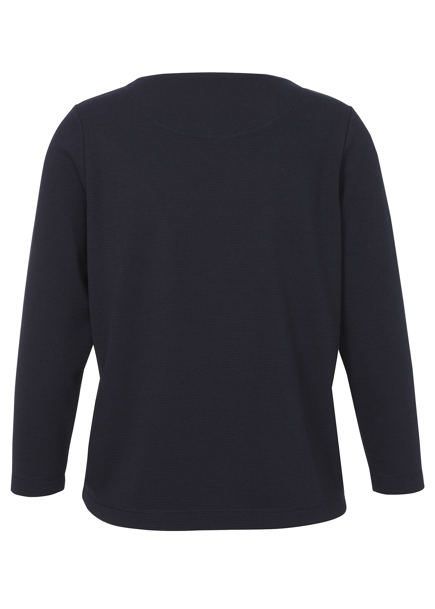 Marine Sweatshirt mit Ton-in-Ton Motiven, geschmückt /